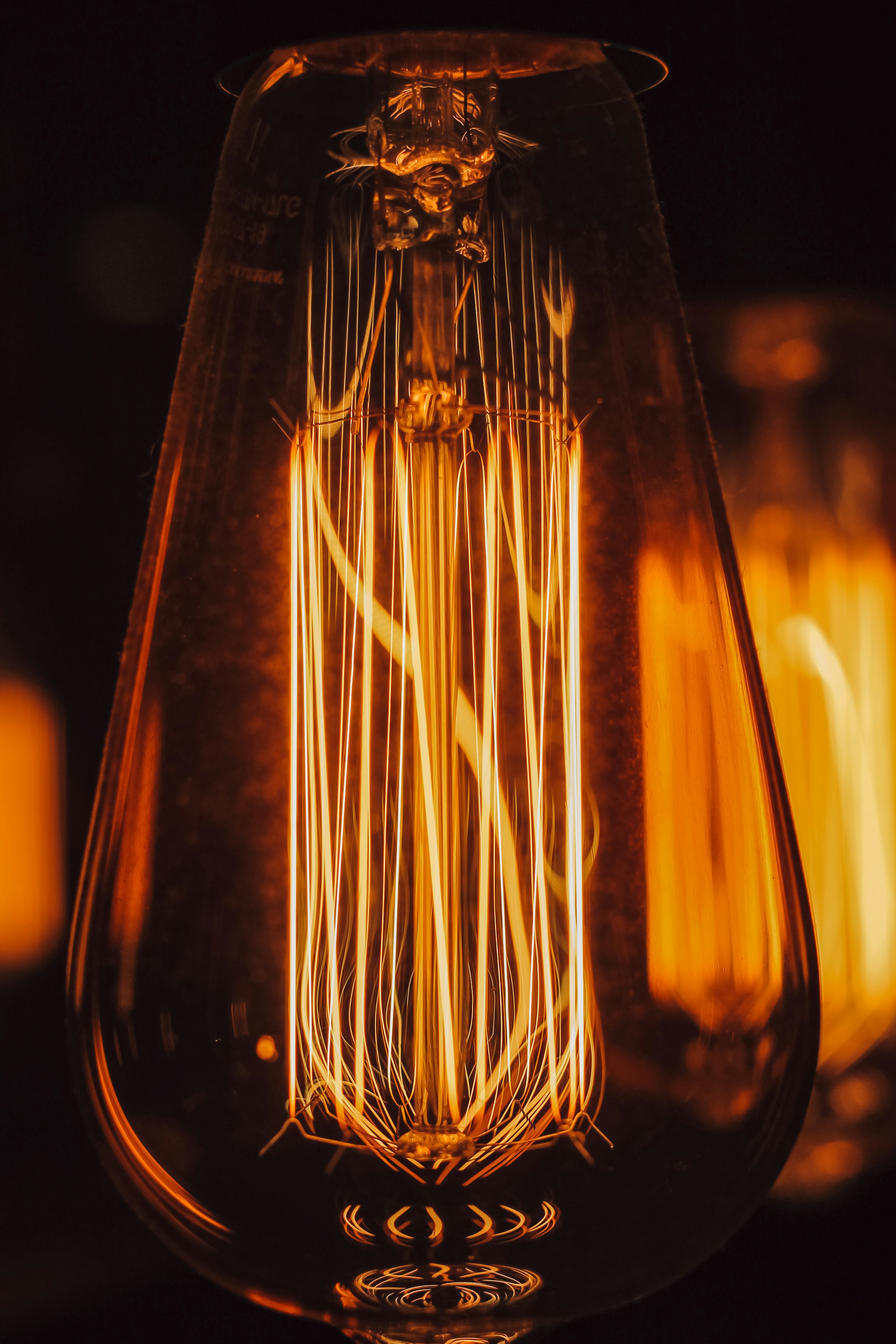 clear glass bottle with light